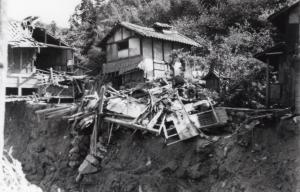 昭和28年台風第13号水害被害の様子（個人提供）