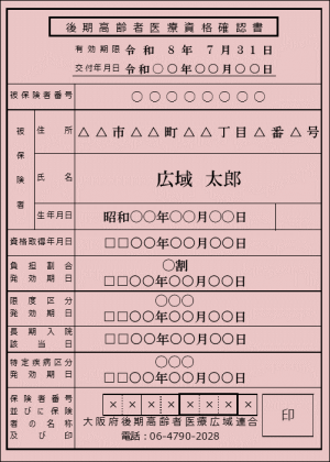 後期高齢者資格確認書