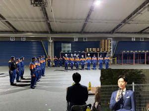 大阪府消防大会（ポンプ操法大会）訓練に係る激励