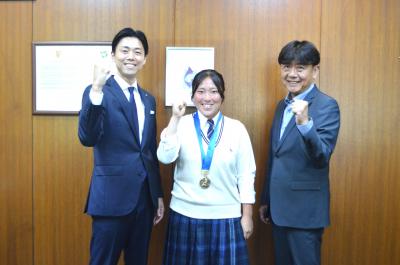 松本結愛さん表敬訪問