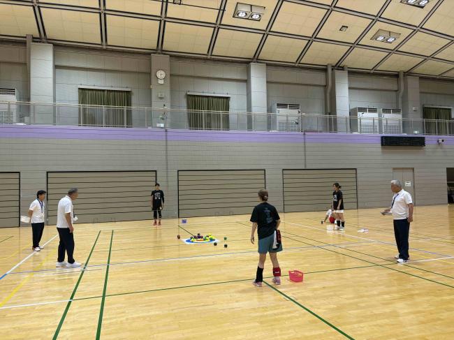 なわてボッチャの体験会の様子です。