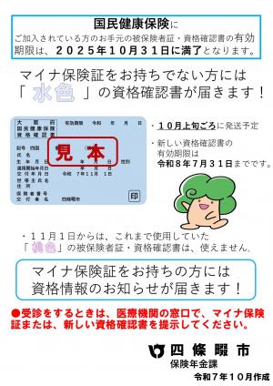 国民健康保険資格確認書