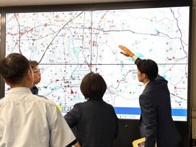 大東消防署通信指令室　高機能消防指令センター視察