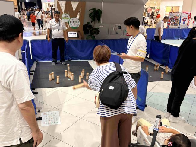 トスティックをしている写真です。