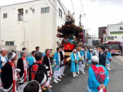 滝木間地区　地車曳航