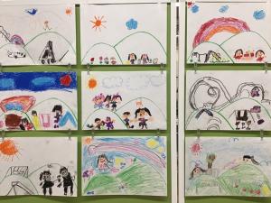 未来のアウトドアフィールド絵画