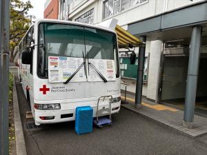 市役所に献血バスがやってきました！