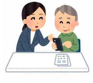 すまほをおしえているがぞう