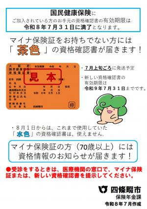 国民健康保険資格確認書