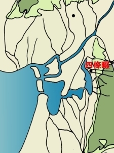 古代河内湖の地図