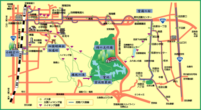 四條畷八景地図の画像