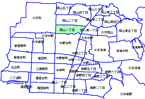 岡山一丁目地図