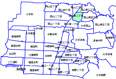 岡山東二丁目地図