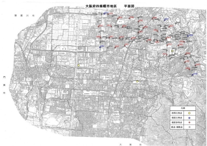 街区基準点設置エリア図の画像