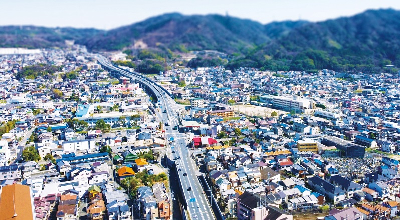 まちの空撮写真